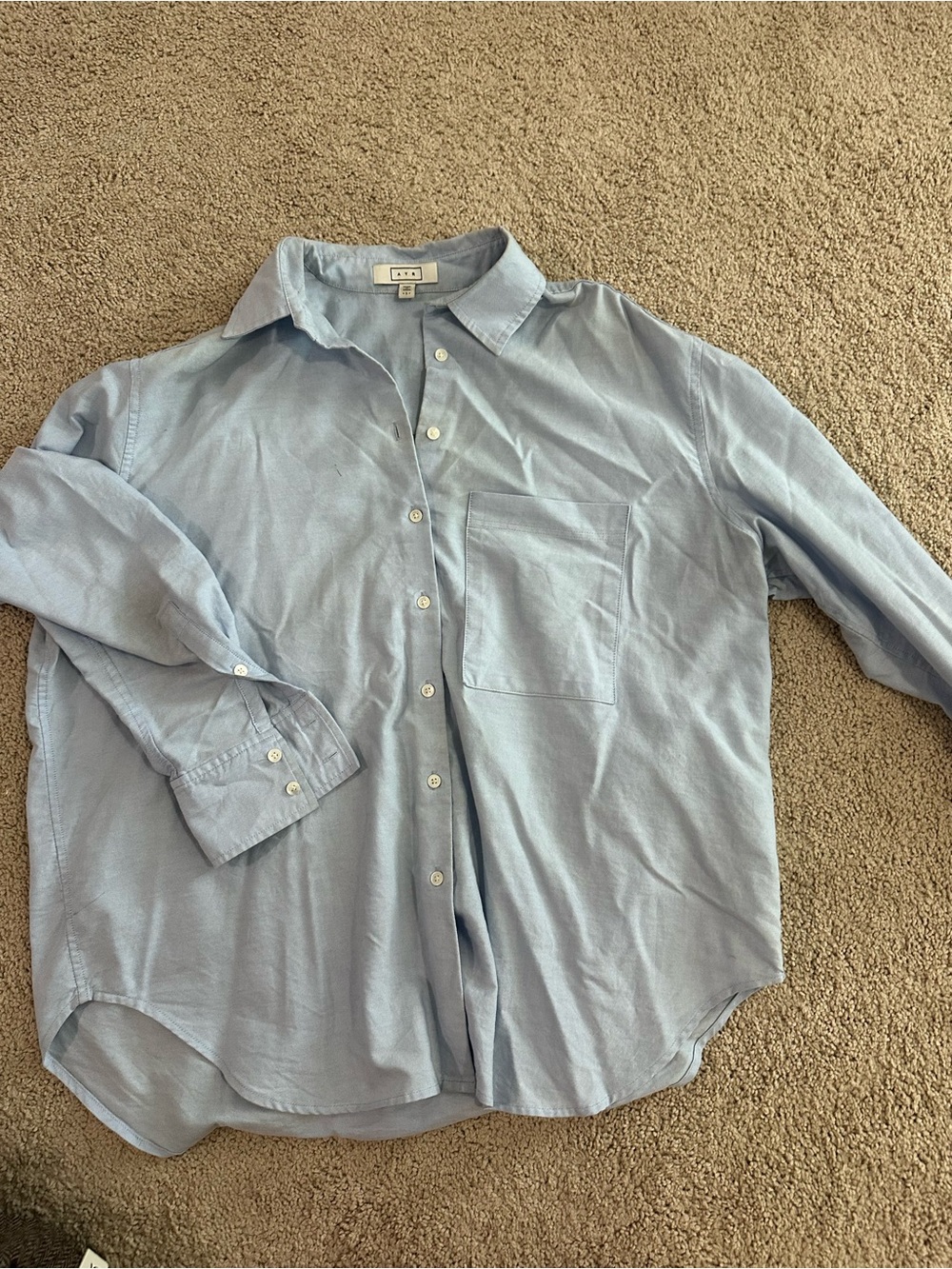 AYR Light Blue Casual Button-Down Shirt